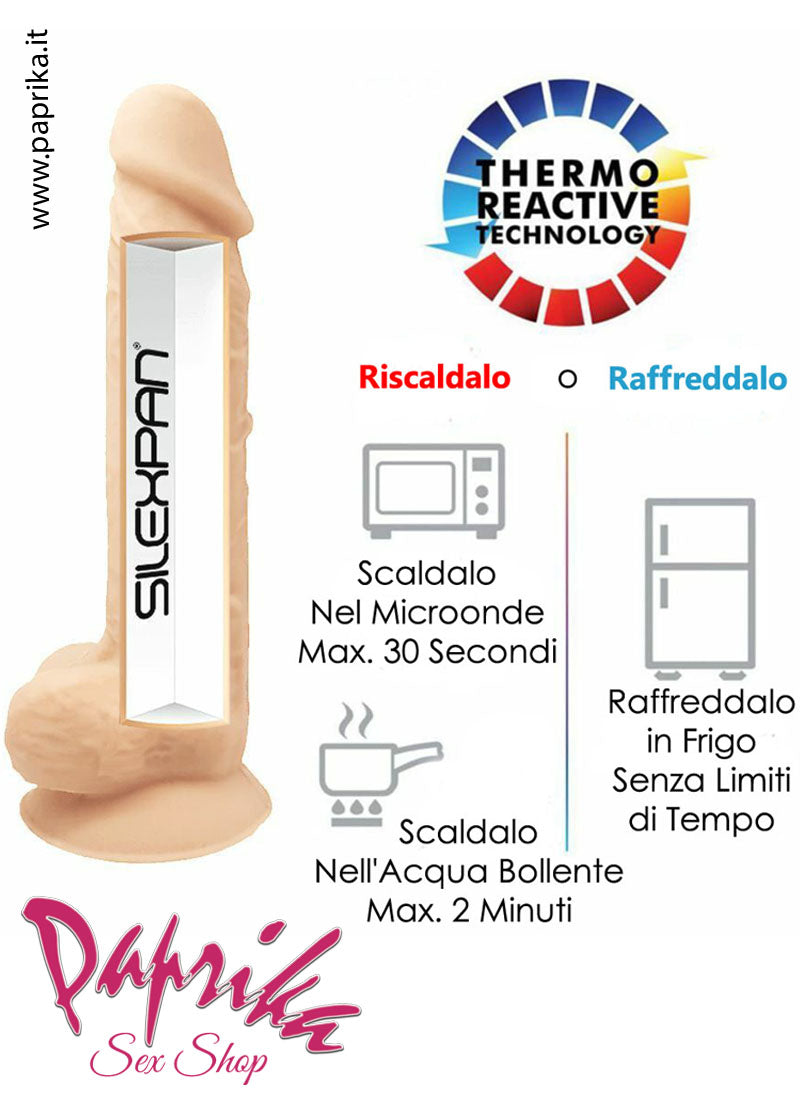 Dildo Non Vibrante 16 cm Ø 35 Termoreattivo Riscaldabile