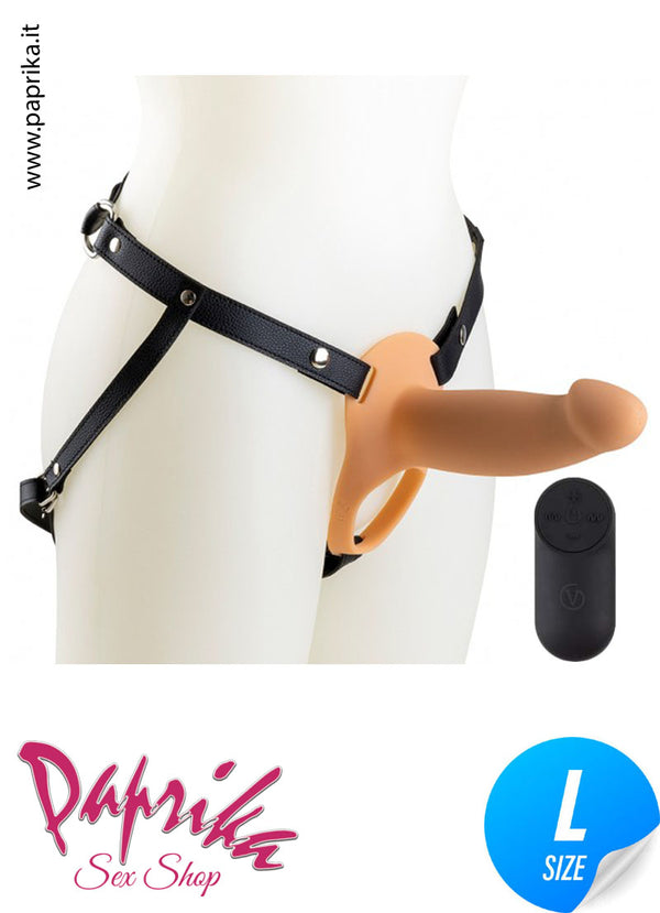 Strap-On Maschile Protesi Vuota Vibrante Telecomando 18 cm Ø Interno 40