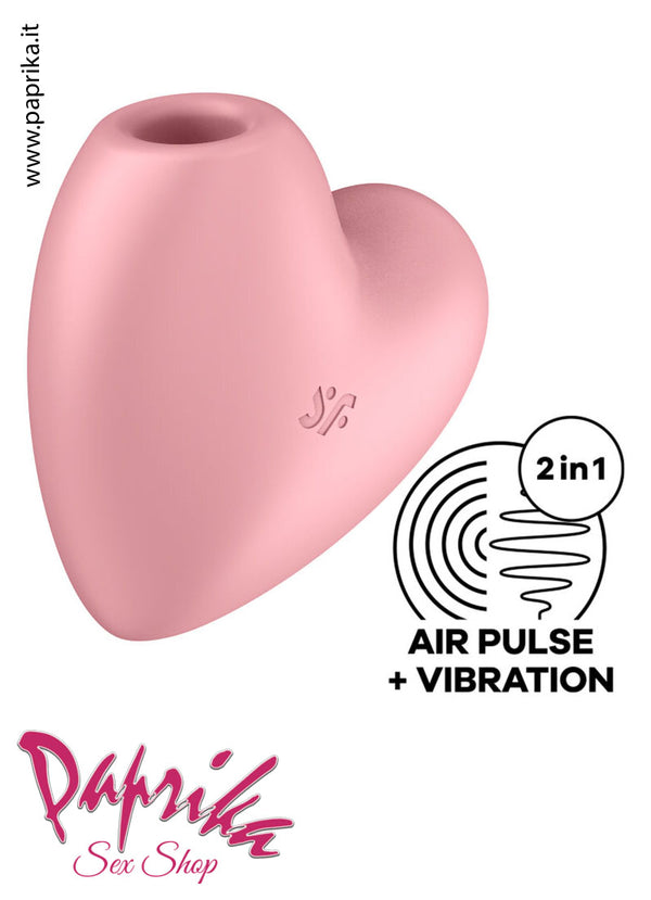 Succhia Clitoride e Vibrante Satisfyer Cuore 11 + 12 Velocità Silicone