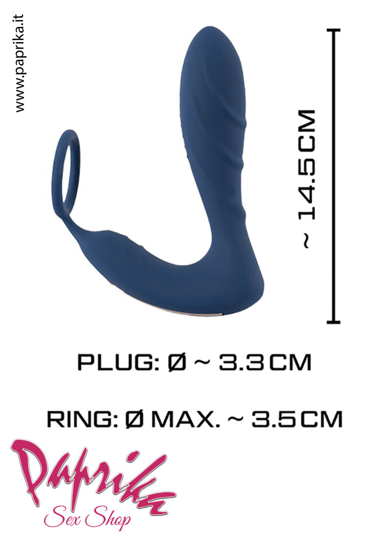 Vibratore Prostatico 12 cm Ø 33 Telecomandato Silicone 10 Velocità